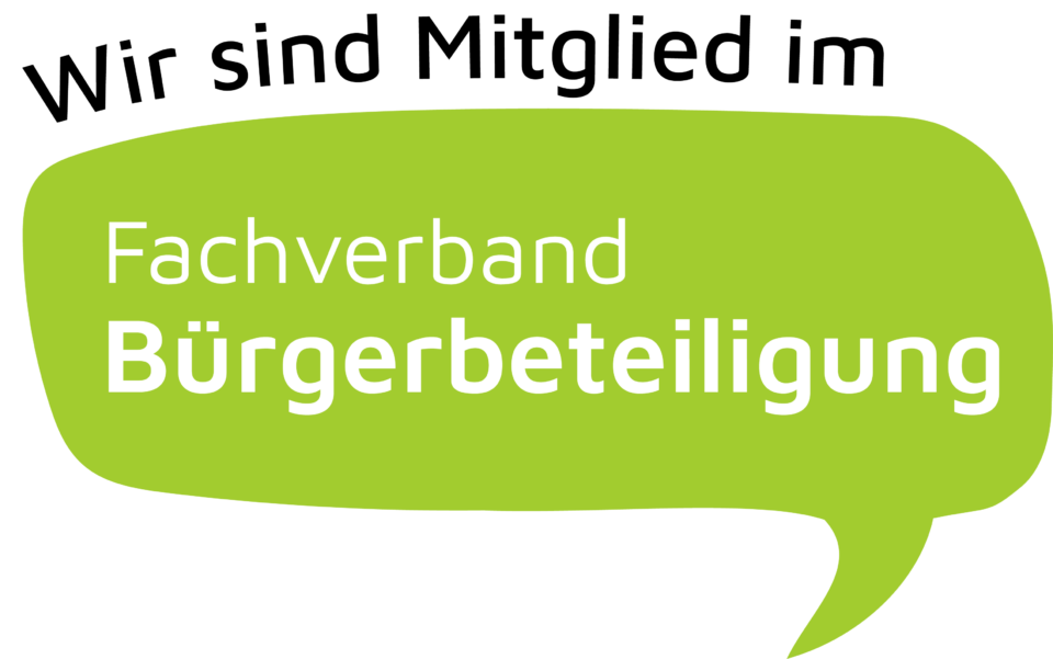 Wir sind Mitglied im Fachverband Bürgerbeteiligung