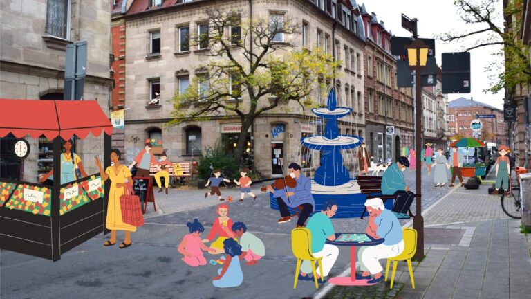 Planungsskizzen für den Superblock